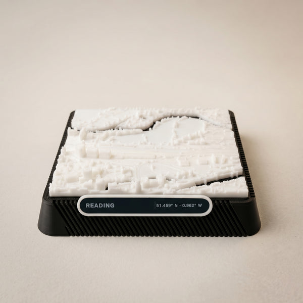 Reading Town Centre 3D Printed City Map — 9×9cm Relief Model