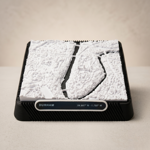 Durham city centre 3D Printed City Map — 9×9cm Relief Model