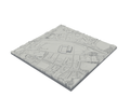 3D printed relief map of Beeston, Leeds — 1 km² at 1:11000 on a 9 × 9 cm plate
