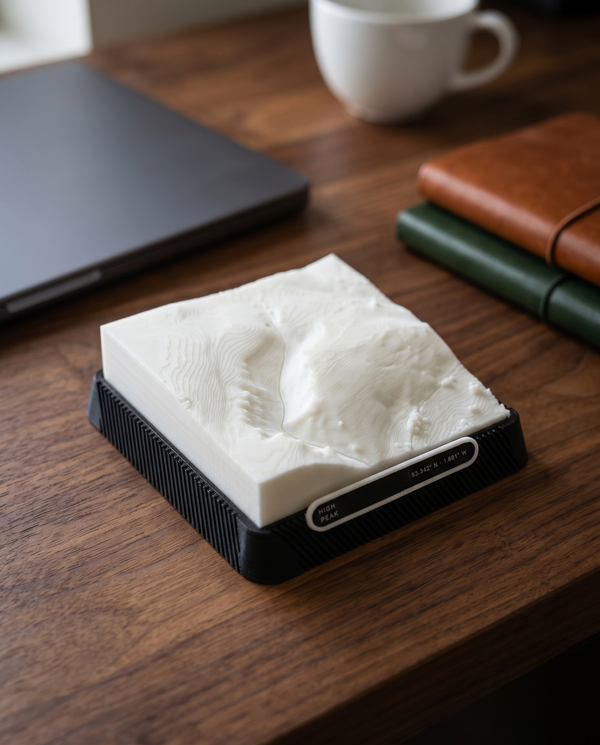 High Peak 3D Model · 9cm Architectural City Sculpture · Topographic Peak District Gift · Made in Sheffield · Cityform