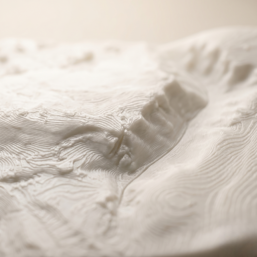 Winnats Pass 3D printed city map · 9×9cm relief model · 53.342° N · 1.801° W