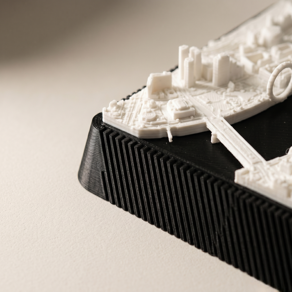 London South Bank 3D printed city map · 9×9cm relief model · 51.503° N · 0.120° W